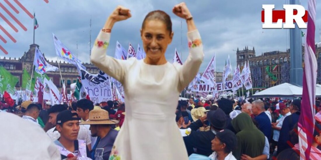 El Zócalo ya está lleno, a la espera de la llegada de Claudia Sheinbaum.