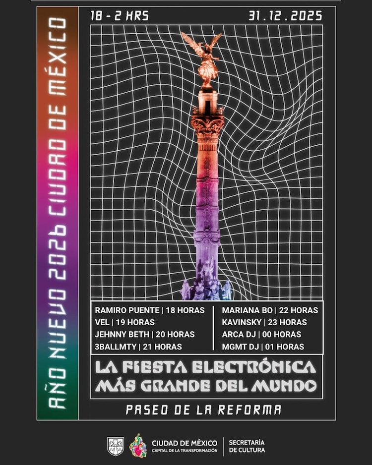 Horario de los DJ's en la Fiesta Electrónica de Año Nuevo