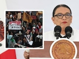 "2 de octubre, no se olvida", recordó la secretaria de Gobernación, Rosa Icela Rodríguez.