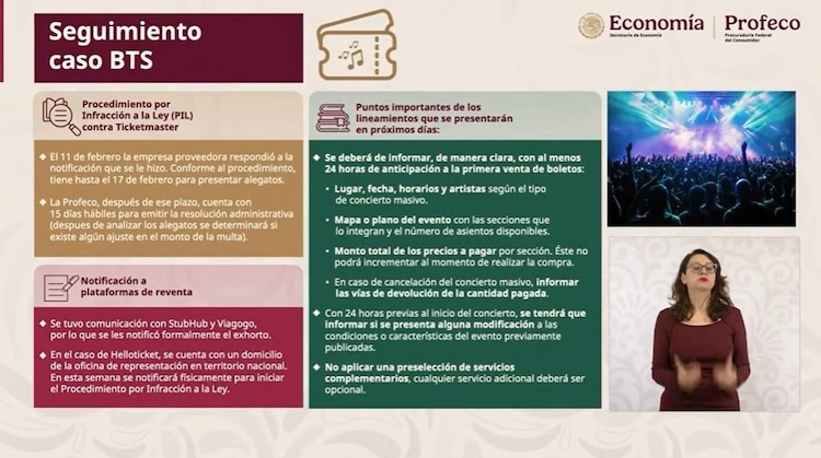 Avances de Profeco en el caso BTS.