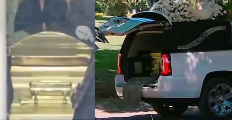 Féretro de oro del funeral de ‘El Mencho’