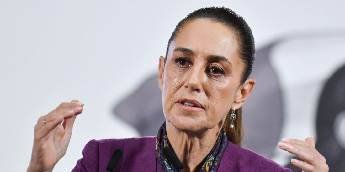 Claudia Sheinbaum, Presidenta de México, durante la conferencia matutina realizada en Palacio Nacional