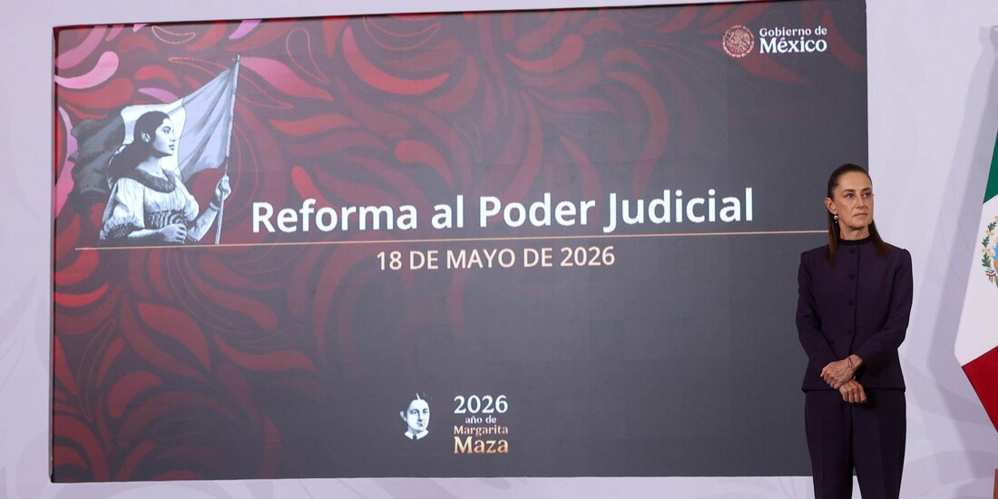 Claudia Sheinbaum, presidenta de México, presenta la iniciativa en la Conferencia del Pueblo.