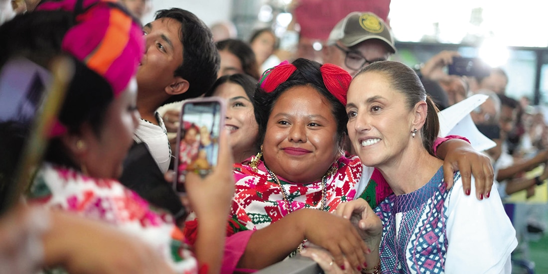 LA PRESIDENTA, ayer, en San Luis Potosí