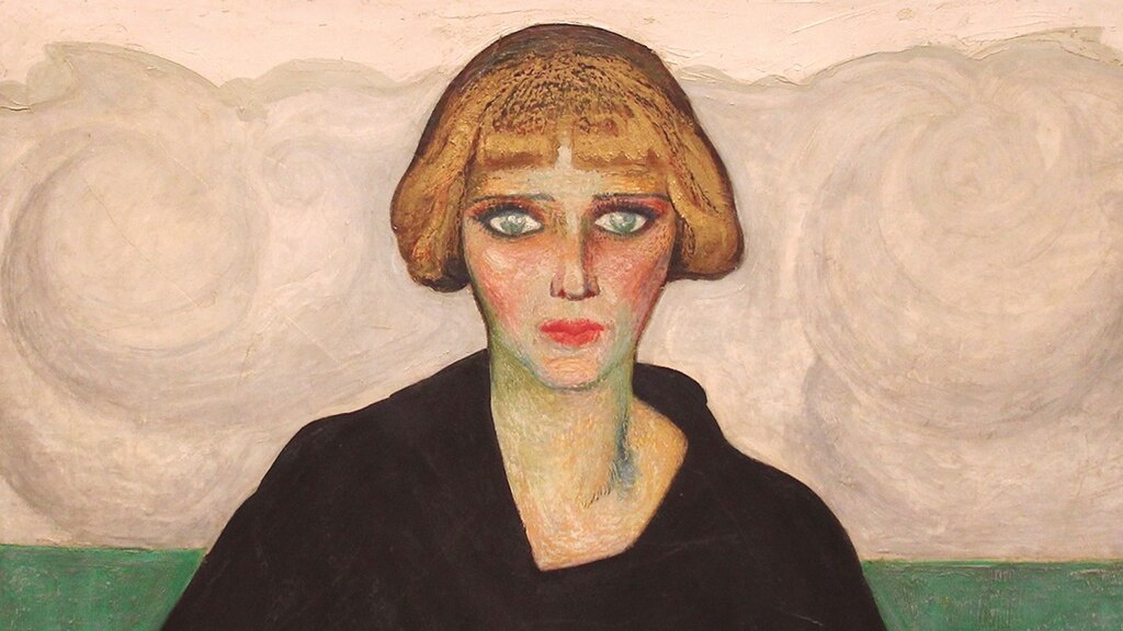 Gerardo Murillo, Dr. Atl, Retrato de Nahui Olin, detalle, ca. 1922.