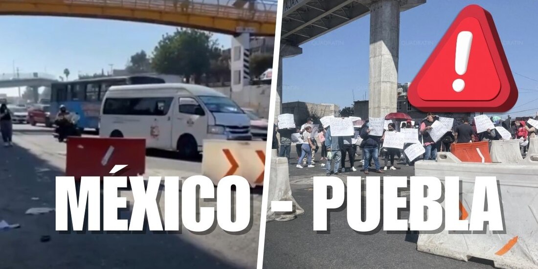 Así va la México - Puebla HOY 24 de noviembre por mega bloqueo carretero nacional.