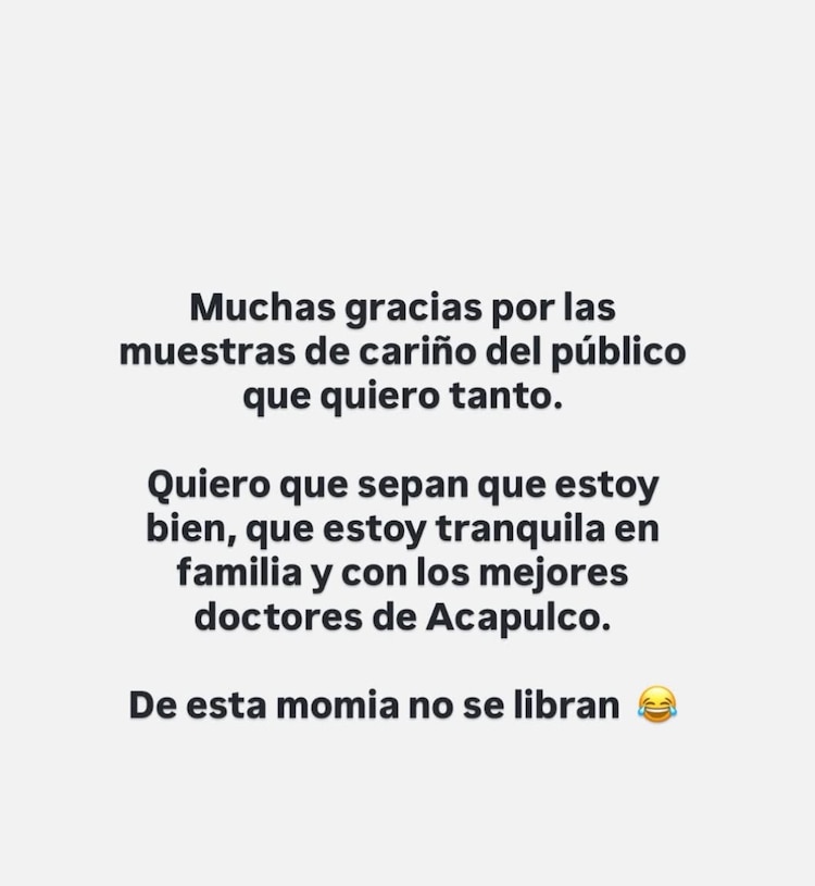 Mensaje de Laura Bozzo tras ser hospitalizada