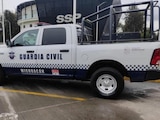 Aspecto de una patrulla de la Guardia Civil de Michoacán.