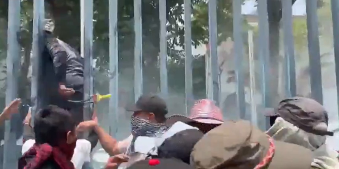 Acción de los maestros disidentes.
