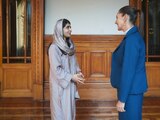 Malala Yousafzai y la presidenta Claudia Sheinbaum se reúnen en Palacio Nacional.