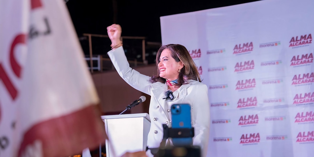 Alma Alcaraz, candidata de la Coalición Sigamos Haciendo Historia en Guanajuato.