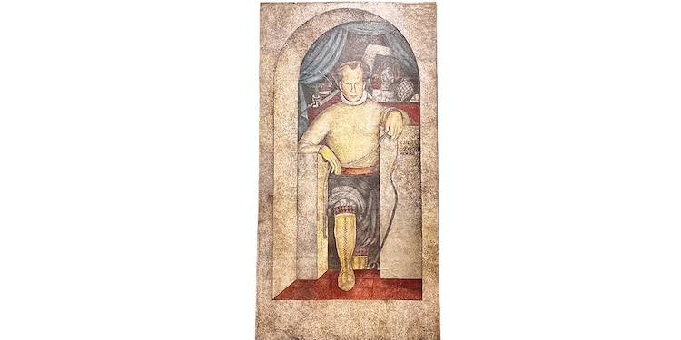 RETRATO de Sergei Eisenstein (fragmento del mural Reconstrucción), ca. 1931.