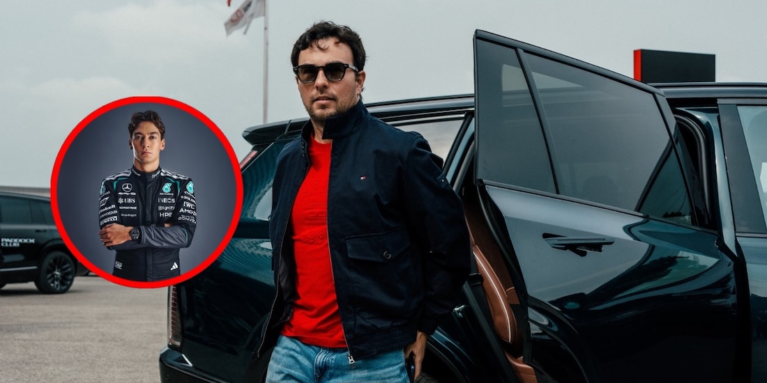 George Russell explota con Checo Pérez en el GP de Japón de F1