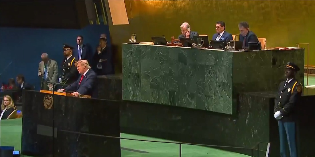 Donald Trump este martes en la sede de la ONU.