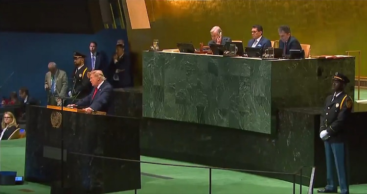 Donald Trump este martes en la sede de la ONU.