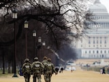 La Guardia Nacional patrulla el Washington Mall, el pasado 9 de enero.
