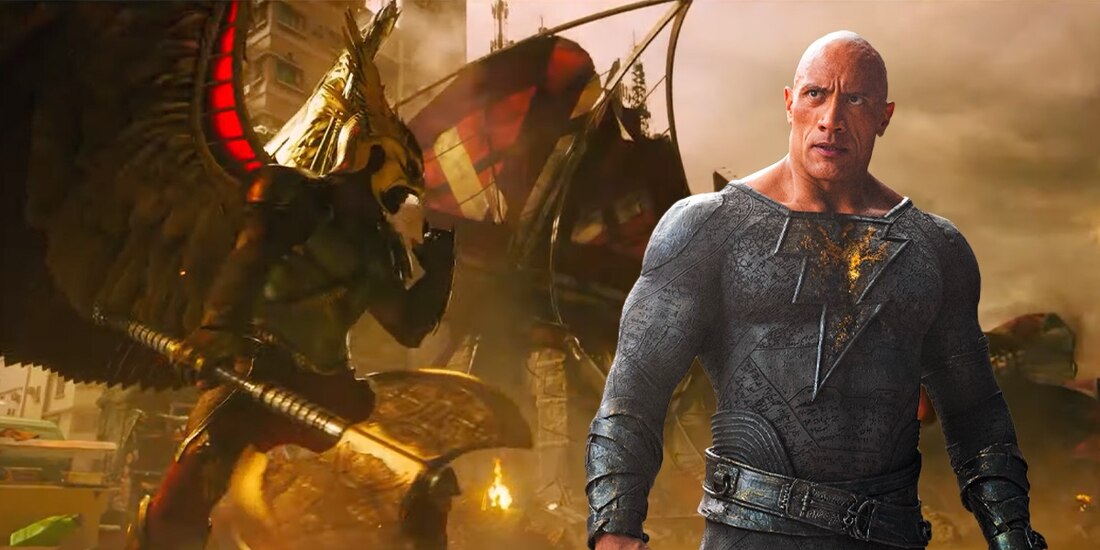 Dwayne Johnson, The Rock, en un fotograma de la película Black Adam.