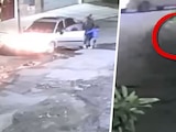 Cámaras de seguridad captaron cómo hombre expulsa a un menor de un vehículo y avanza sin él.