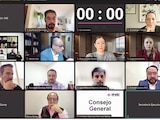 Sesión virtual del Consejo General del órgano electoral, ayer.