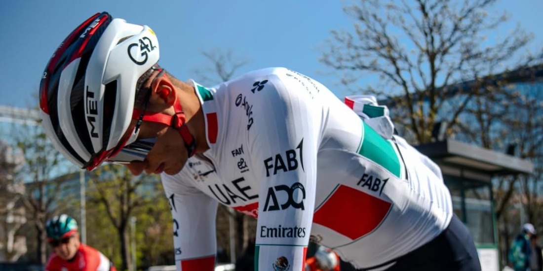 Isaac del Toro en una de sus competencias en 2026