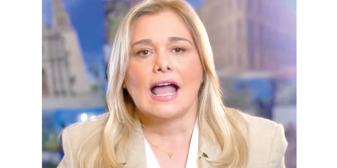 LA GOBERNADORA Maru Campos, ayer, en un videomensaje en redes sociales