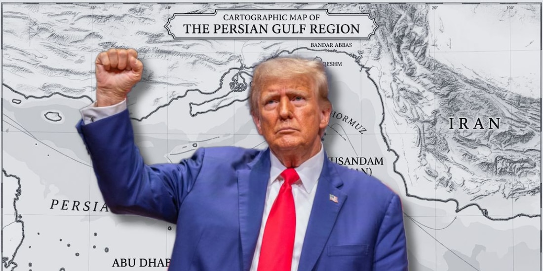 Donald Trump, presidente de EU, insiste en apropiarse del estrecho de Ormuz.