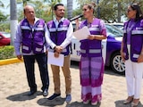 Anuncia Evelyn Salgado colocación de cédulas con QR en el Transporte Violeta.