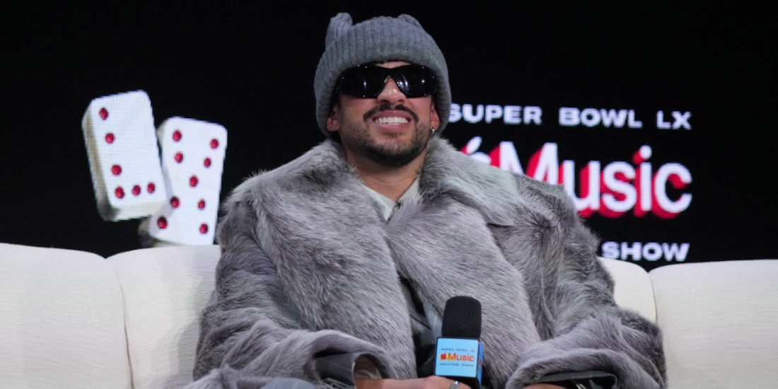 Bad Bunny en conferencia de prensa previo al show de medio tiempo.