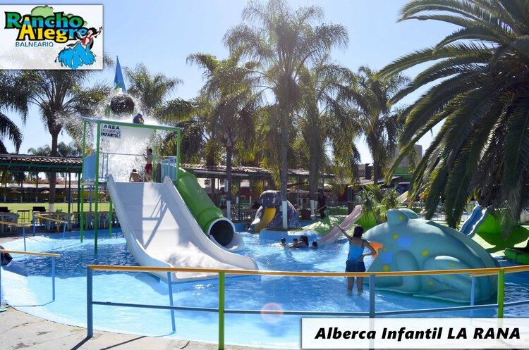 Alberca infantil 'La rana' al interior del balneario Rancho Alegre