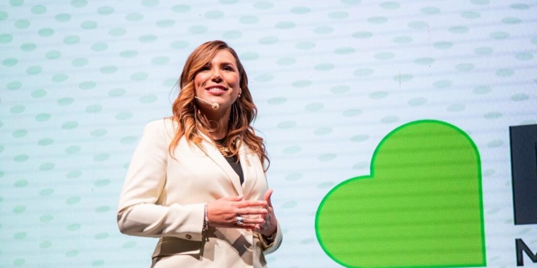 La gobernadora de Baja California, ayer, en la presentación del programa Respira.