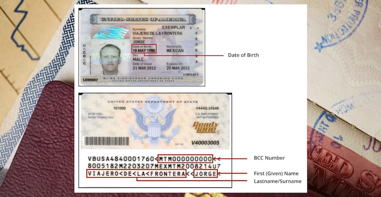 Border Crossing Card "visa láser"
