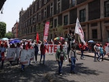 Marcha de la CNTE en imagen de archivo