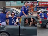 El festejo ocurrió en calles de Monterrey y llamó la atención por el entusiasmo de los seguidores asiáticos.
