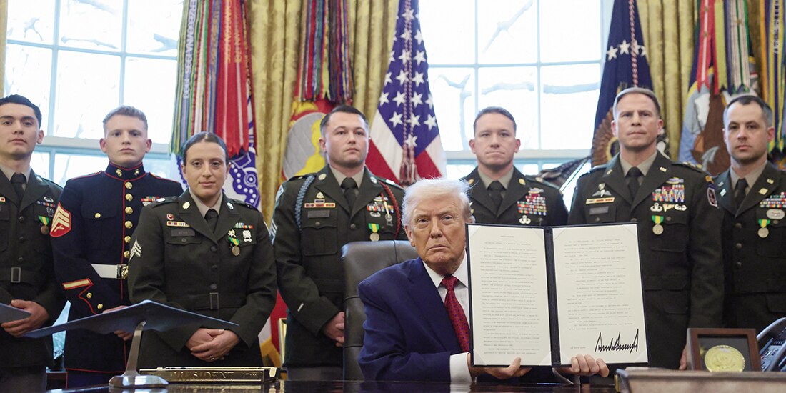 El presidente Donald Trump, ayer, en la Oficina Oval de la Casa Blanca.