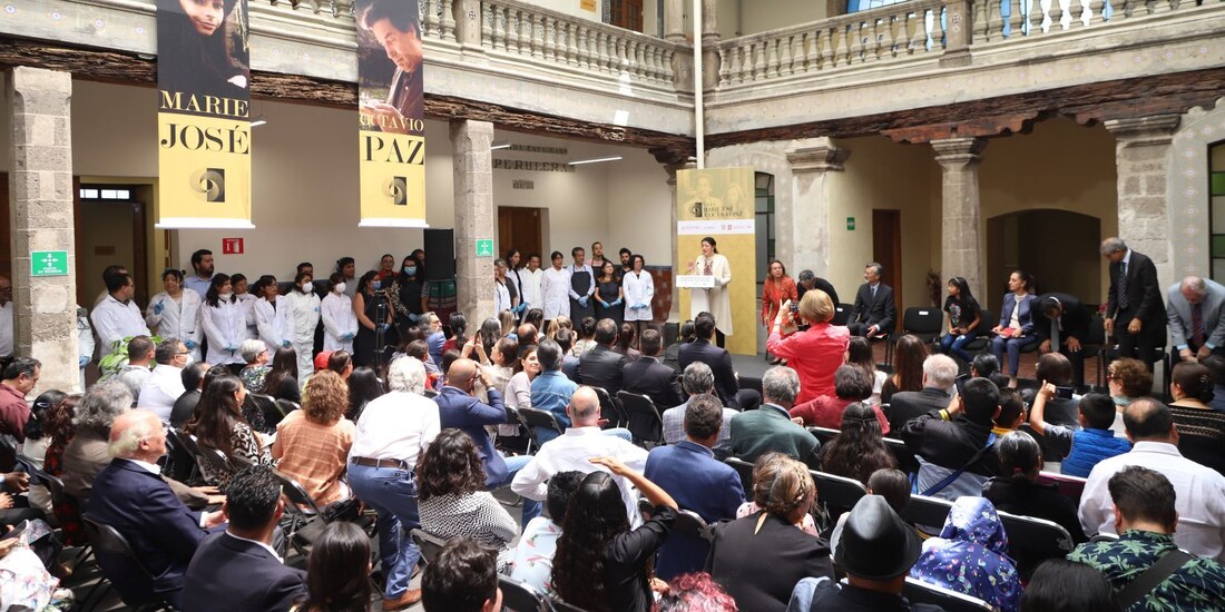 Inauguración de la casa Marie José y Octavio Paz, en la Colonia Tacuba de la Ciudad de México, en marzo de 2023