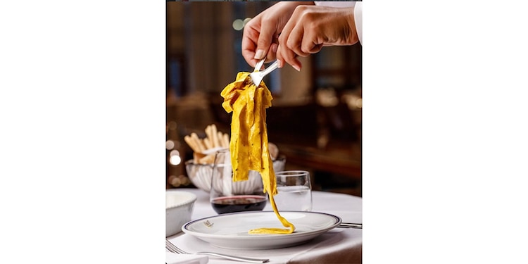 Exquisito espagueti Cipriani.