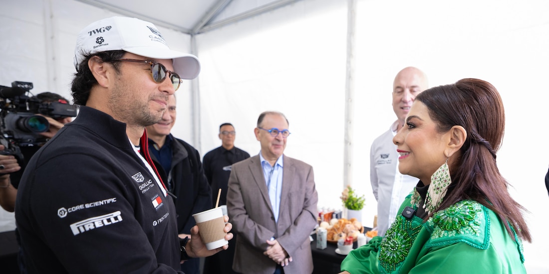 El piloto mexicano y la Jefa de Gobierno de CDMX.