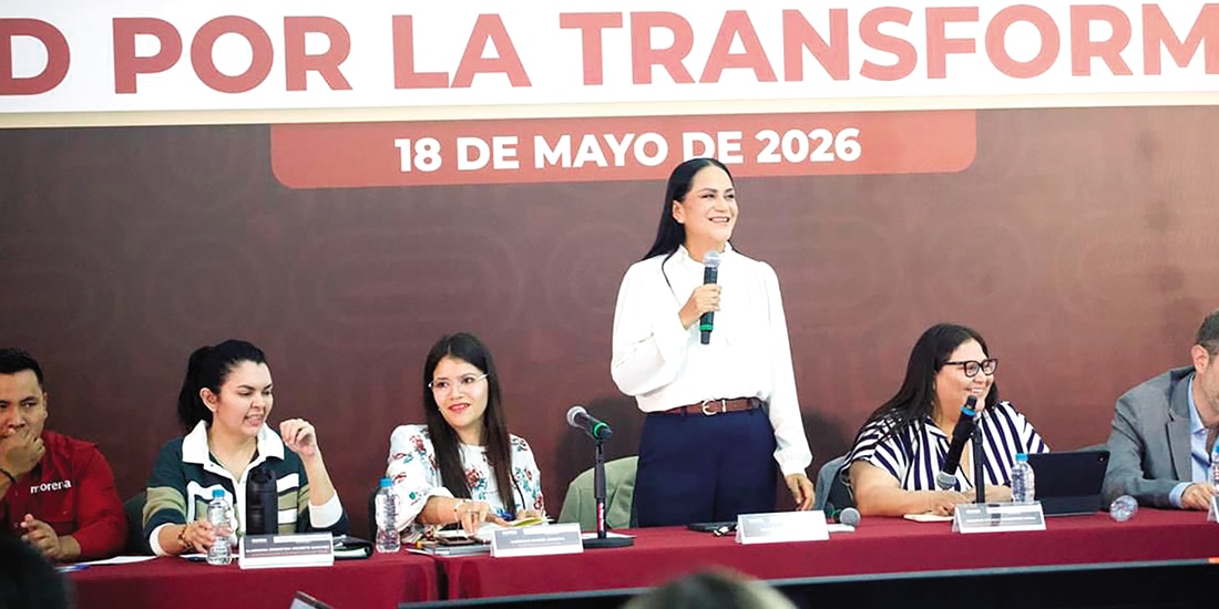 Reunión con los presidentes de los Comités ejecutivos estatales de Morena, ayer.