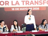 Reunión con los presidentes de los Comités ejecutivos estatales de Morena, ayer.