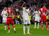 Rodrygo celebra un gol en el partido entre Real Madrid y Rayo Vallecano en LaLiga de España
