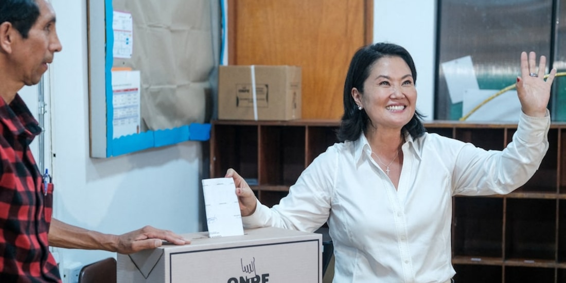 Keiko Fujimori, candidata a la presidencia de Perú, vota en las elecciones del 12 de abril de 2026.