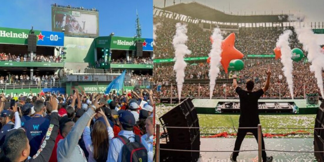 Martin Garrix pone el ambiente en el Gran Premio de México.