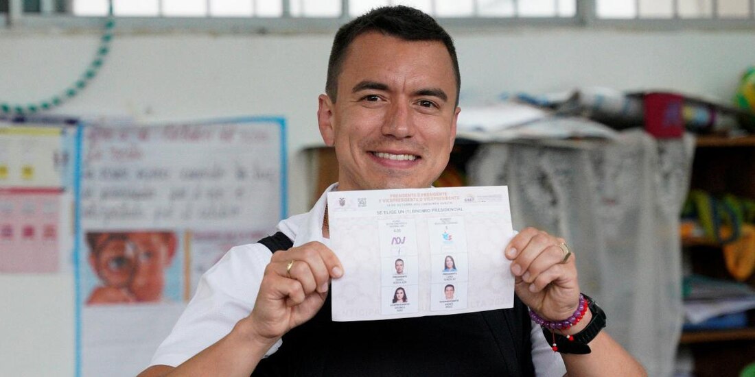 Daniel Noboa gana 2da vuelta por la Presidencia de Ecuador con 52.3% de los votos.