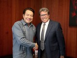Ricardo Monreal se reúne con Mario Delgado para abordar Reforma Electoral.