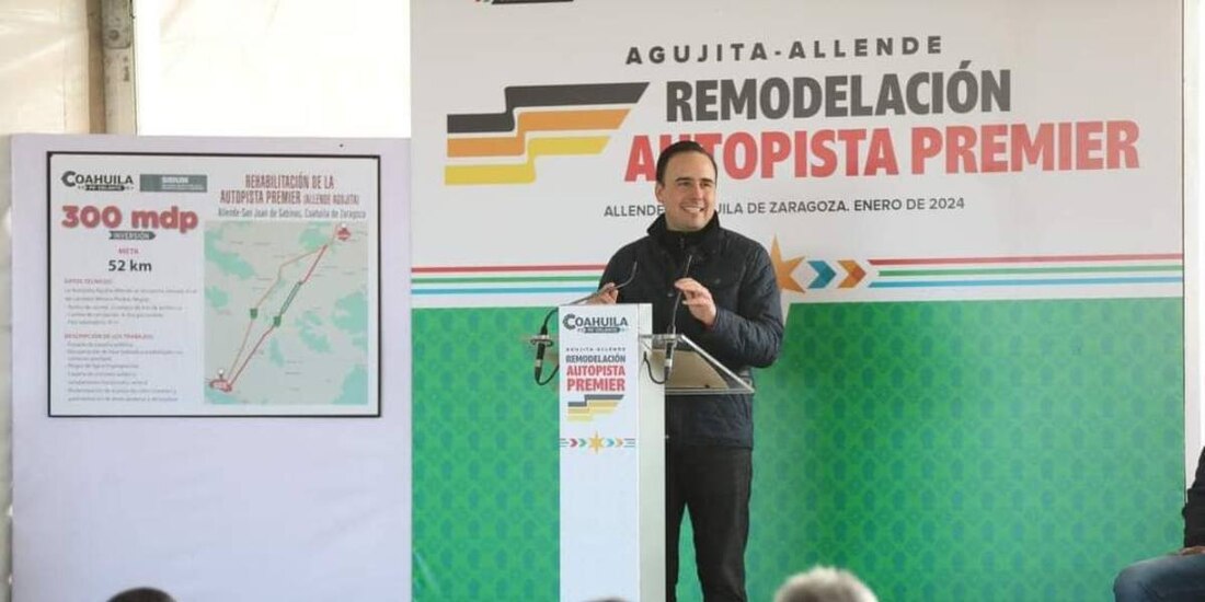 Con grandes obras como 'La Premier', Coahuila va pa' delante, asegura Manolo Jiménez.