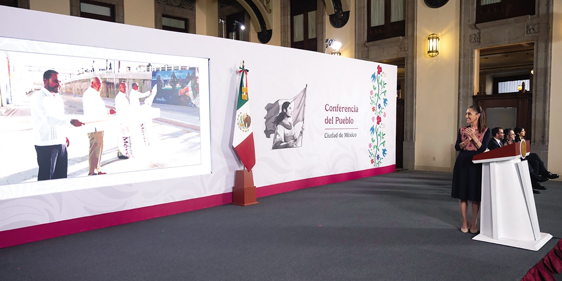 LA PRESIDENTA, ayer, en el enlace a BCS.