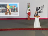 Josefina Rodríguez hizo un enlace a la Mañanera de Sheinbaum en Palacio Nacional.