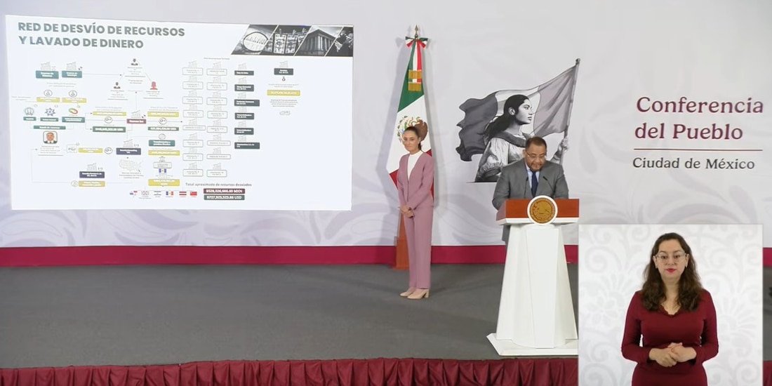 Omar Reyes Colmenares, titular de la Unidad de Inteligencia Financiera, en la Mañanera de CSP.