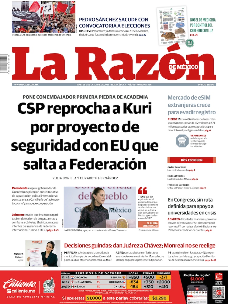 La Razón 06 Octubre 2026