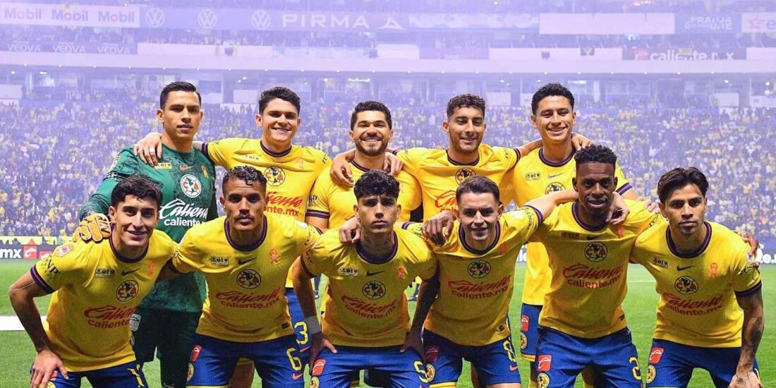 Futbolistas del Club América previo a la final de ida del Apertura 2024 contra Monterrey.